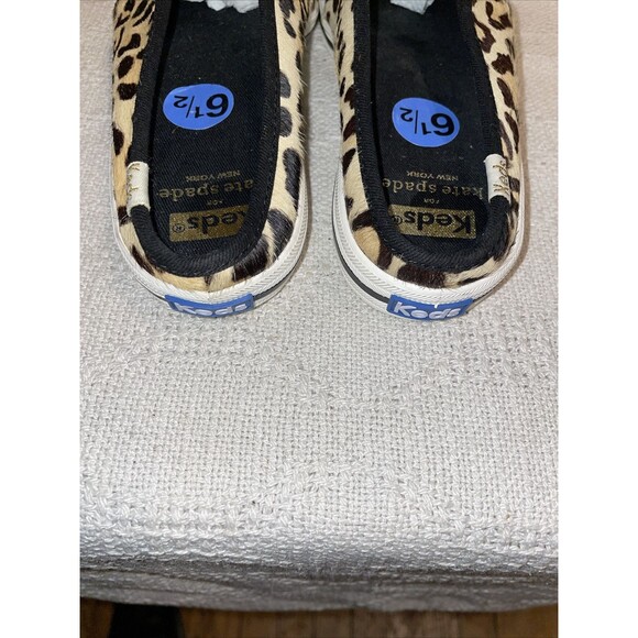 Keds For Kate Spade Women’s Comfort Slides Size 6.5 M Leopard Print Leather NWOB - Picture 10 of 12